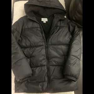 Big boys black hoodie fleece inside jacket